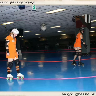 The Derby Girls - Nov. 14th Before videoing the bouts here are some photographs of the warm ups and tear down.